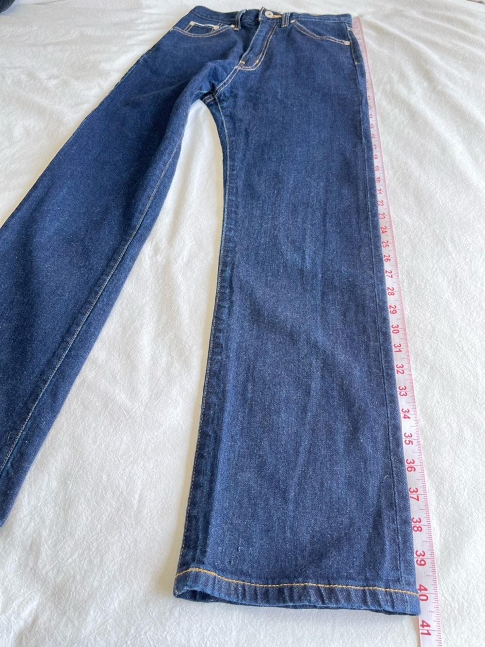 Naked & Famous Classic Fit Karui Stretch Selvedge Jeans High Rise 25 Blue Indigo - Picture 13 of 16